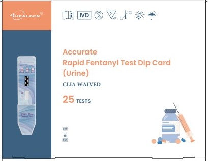 1 Panel Rapid Fentanyl Test Dip Card (CLIA Waived) 25-Pack: 1ng/mL